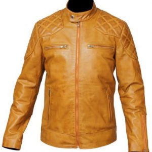 Mens Tan Leather Jacket