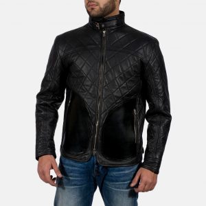 Quilted Style Biker Jacket